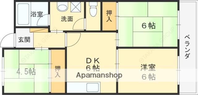 カーサベージュ(3LDK/2階)の間取り写真