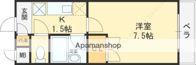 パレイースト小阪(1K/6階)の間取り写真