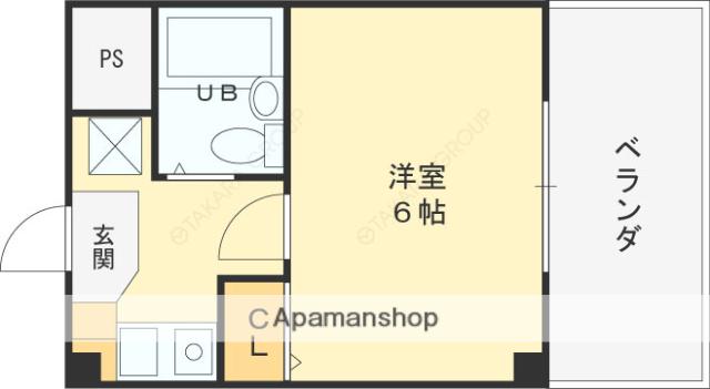 ヴィラアルタイル(1K/2階)の間取り写真