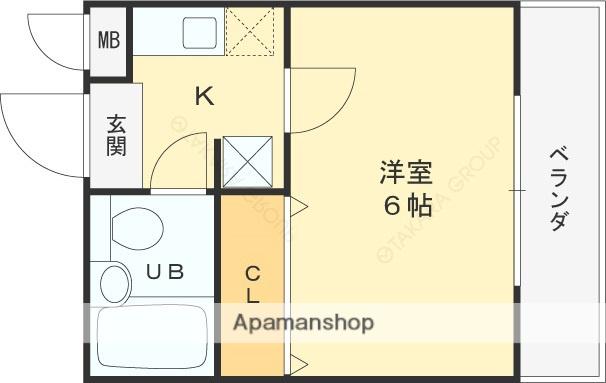 エルコラゾン(1K/1階)の間取り写真