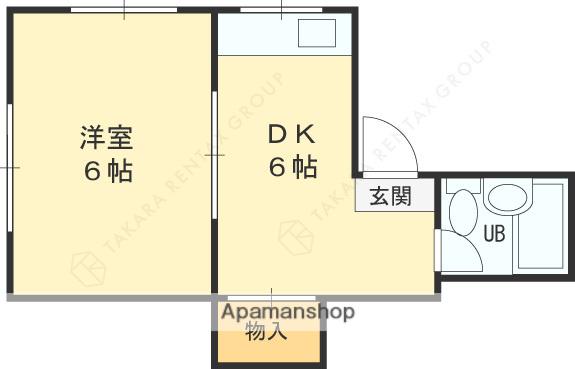 大宝レッドマンション(1DK/3階)の間取り写真