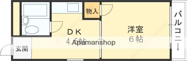 エスクードARAMOTO(1DK/1階)の間取り写真