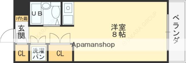 メゾンドアンブラッセ(ワンルーム/3階)の間取り写真