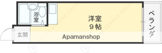 コスモピア(ワンルーム/1階)の間取り写真