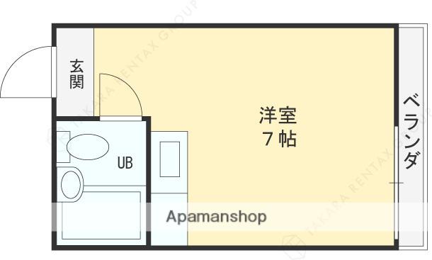 RH小阪(ワンルーム/4階)の間取り写真