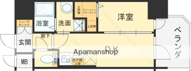 エステムコート大阪プリューム(1DK/5階)の間取り写真