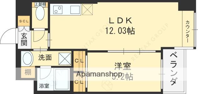 プレジオ長田(1LDK/7階)の間取り写真