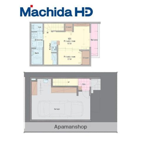 近鉄道明寺線 道明寺駅 徒歩13分 2階建 築1年(1LDK)の間取り写真