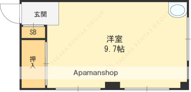 マルショービル(ワンルーム/4階)の間取り写真