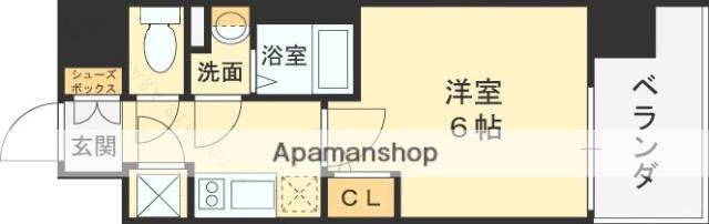 CREST TAPP 大阪イースト(1K/3階)の間取り写真