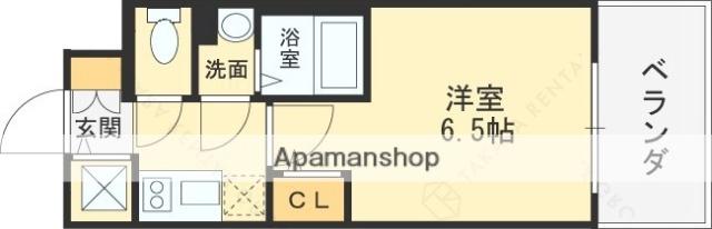 CREST TAPP 大阪イースト(1K/6階)の間取り写真