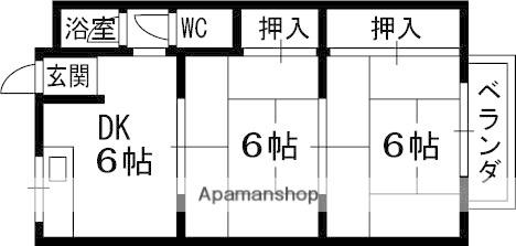 清雄ハイツ(2DK/1階)の間取り写真
