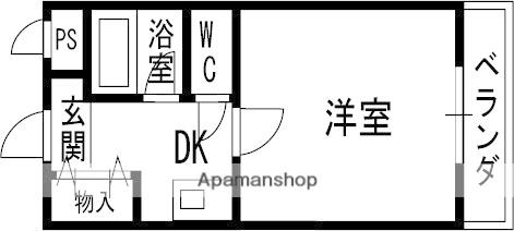 レジデンスSHⅢ(1K/3階)の間取り写真