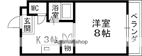 エンジェリ寿(1K/2階)の間取り写真