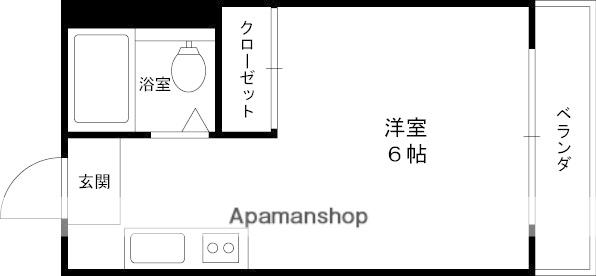 サンハイツたかだ(ワンルーム/3階)の間取り写真