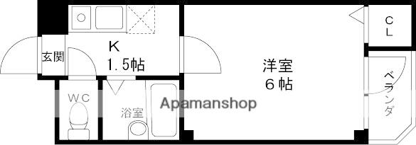 エクセルライフ長栄寺(1K/2階)の間取り写真