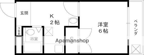 コーポ中西3号館(1K/3階)の間取り写真