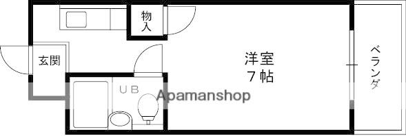 ベルハイム栄町(ワンルーム/2階)の間取り写真