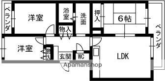 グランビュー山手(3LDK/2階)の間取り写真