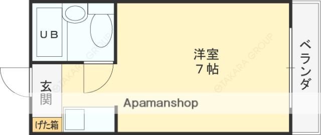 サニーマンション(ワンルーム/3階)の間取り写真