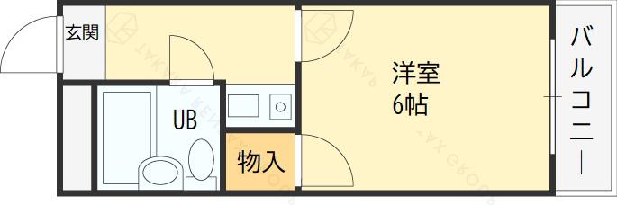 タチバナコーポ(1K/4階)の間取り写真