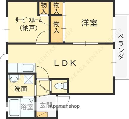 コートジュネス(1SLDK/2階)の間取り写真