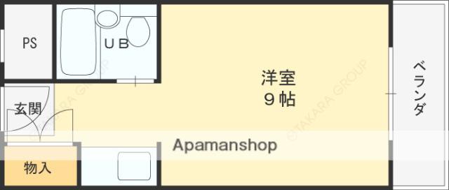ピュアハイツナカザワ(ワンルーム/3階)の間取り写真