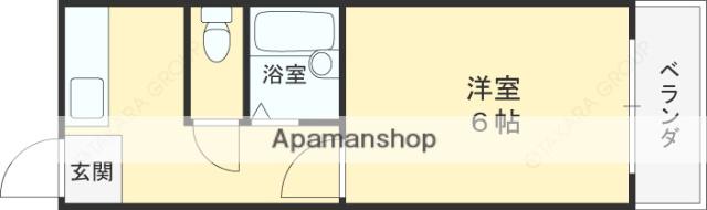 ラフォーレ新石切(1K/2階)の間取り写真