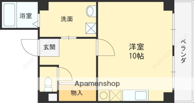 ブランデール長田(1K/5階)の間取り写真