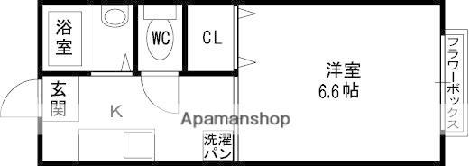 稲葉ハイツ(1K/1階)の間取り写真