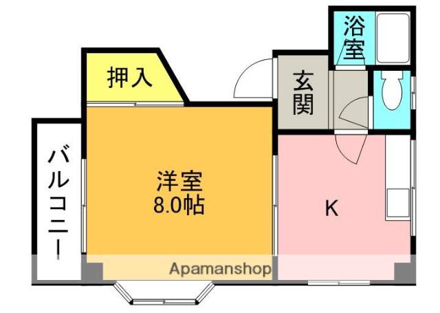 サンライフ(1K/2階)の間取り写真