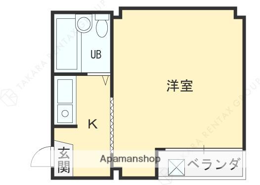 プレステージ布施(1K/1階)の間取り写真