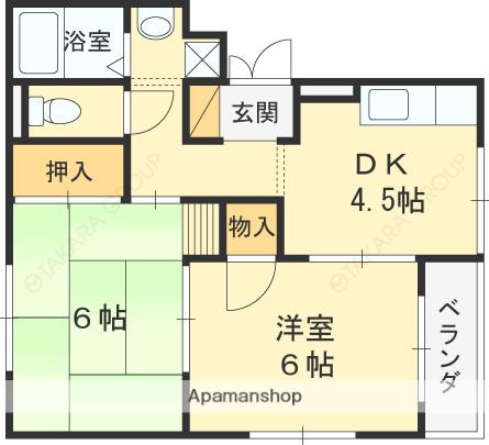 アーバンライフフミ(2DK/3階)の間取り写真