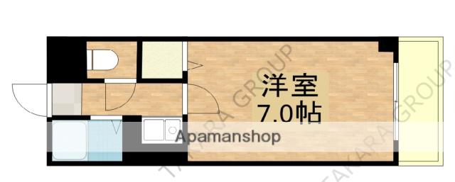 オーナーズマンション菱屋(1K/4階)の間取り写真