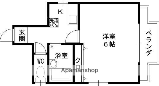 NSハイツ(1K/3階)の間取り写真