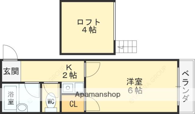 ANEMOS(1K/1階)の間取り写真