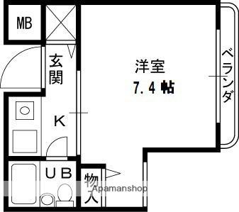 ベルトピア西宮北口1(1K/2階)の間取り写真