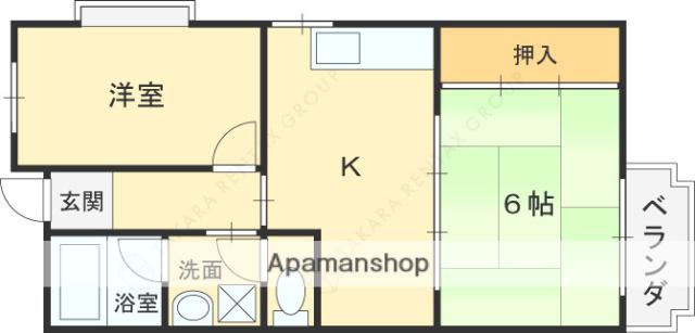 ドルチェ・M(2K/2階)の間取り写真