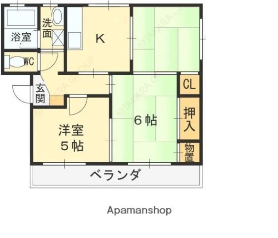 永和ハイツ(3K/2階)の間取り写真