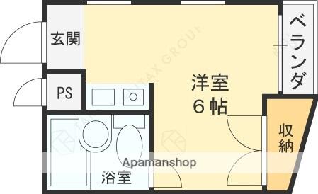 プレアール鴻池(ワンルーム/3階)の間取り写真