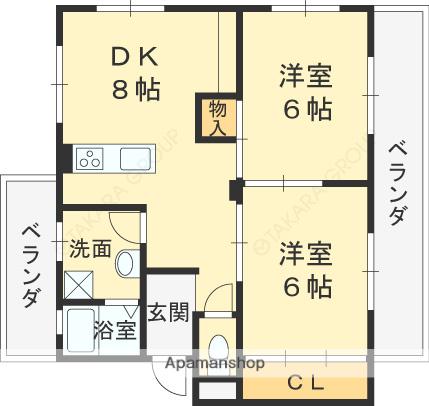 第三西宮マンション(2DK/3階)の間取り写真
