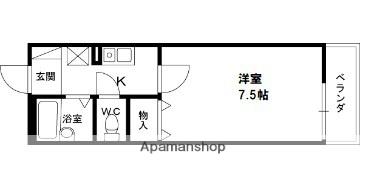 セジュール西宮今津(1K/2階)の間取り写真