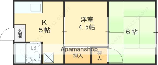 第一マルデンハイツ(2K/3階)の間取り写真