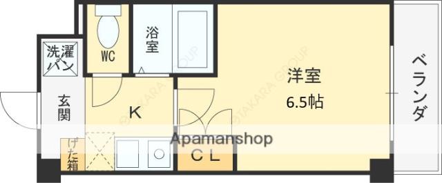 グランメール永和(1K/1階)の間取り写真