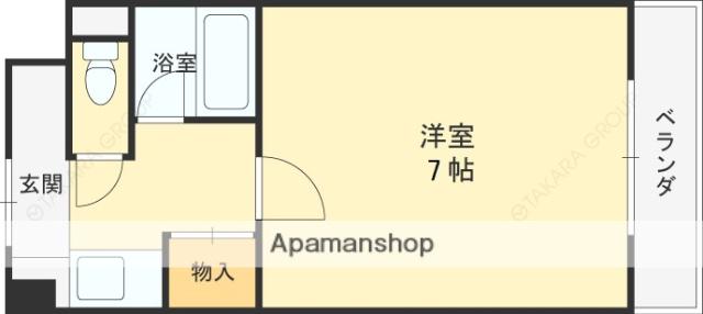 アネックス木の国(1K/4階)の間取り写真