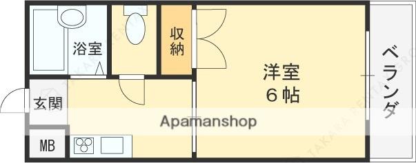 吉田コーポ(1K/2階)の間取り写真