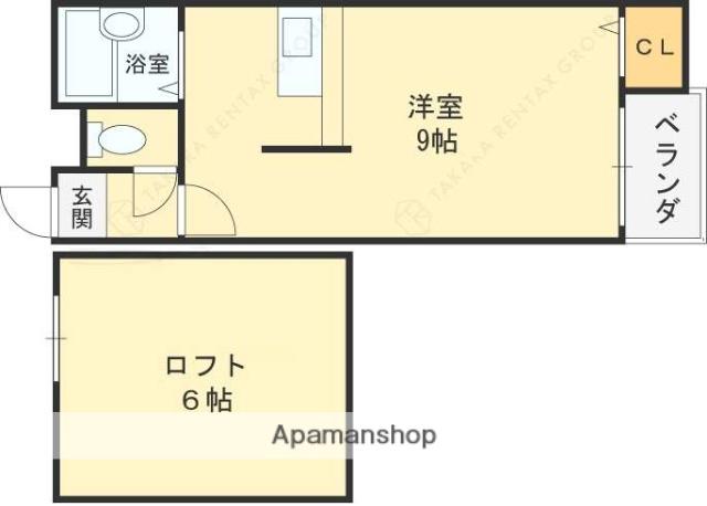CTビュー永和(ワンルーム/6階)の間取り写真