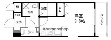 アッシュコート夙川公園(ワンルーム/3階)の間取り写真