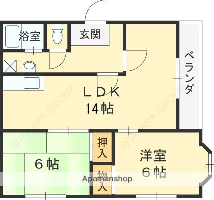 サニーコート(2LDK/2階)の間取り写真