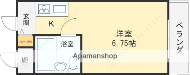 大洋ハイツ永和(ワンルーム/1階)の間取り写真